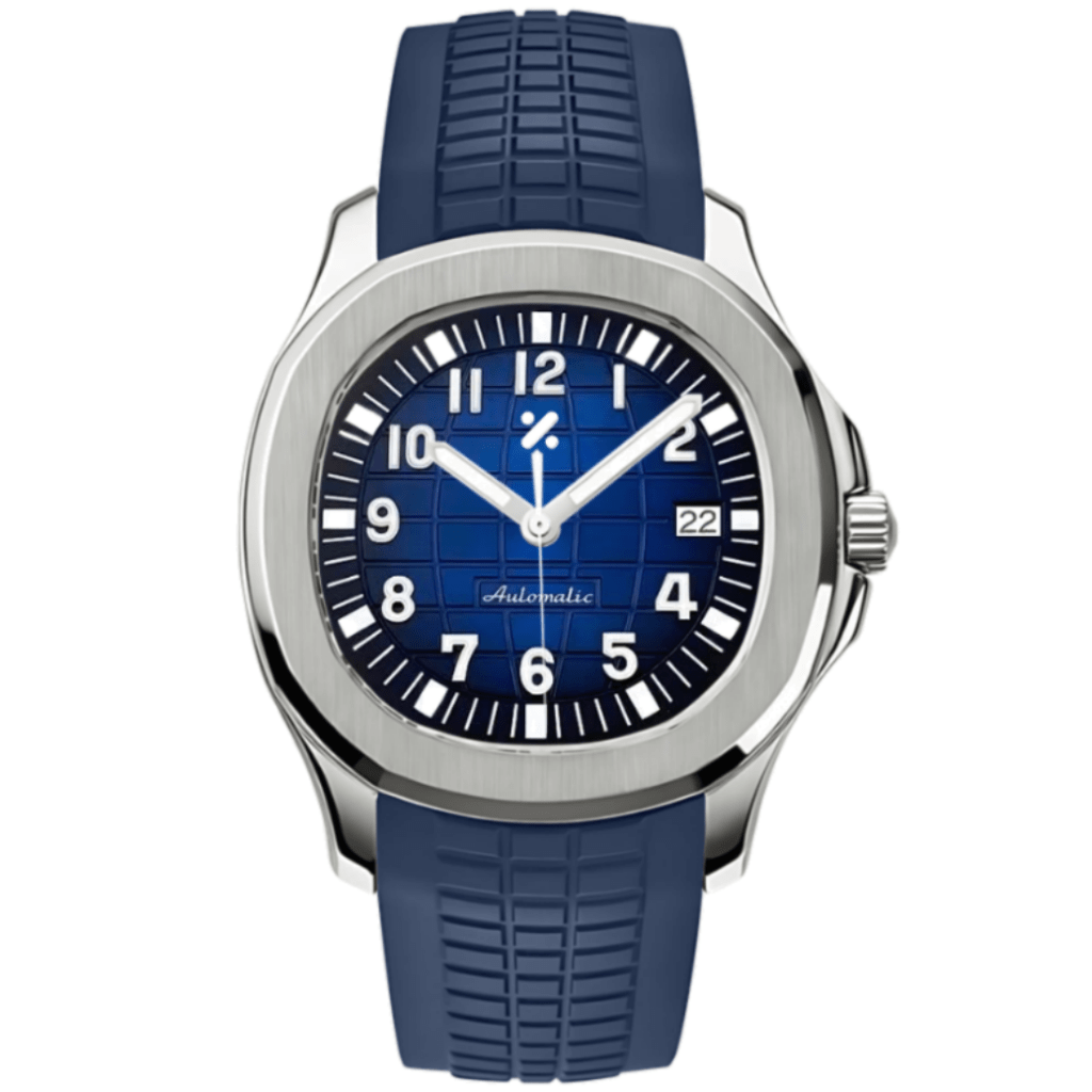 AQUAMOD | Blue Grid NH35 - WATCHBRICK