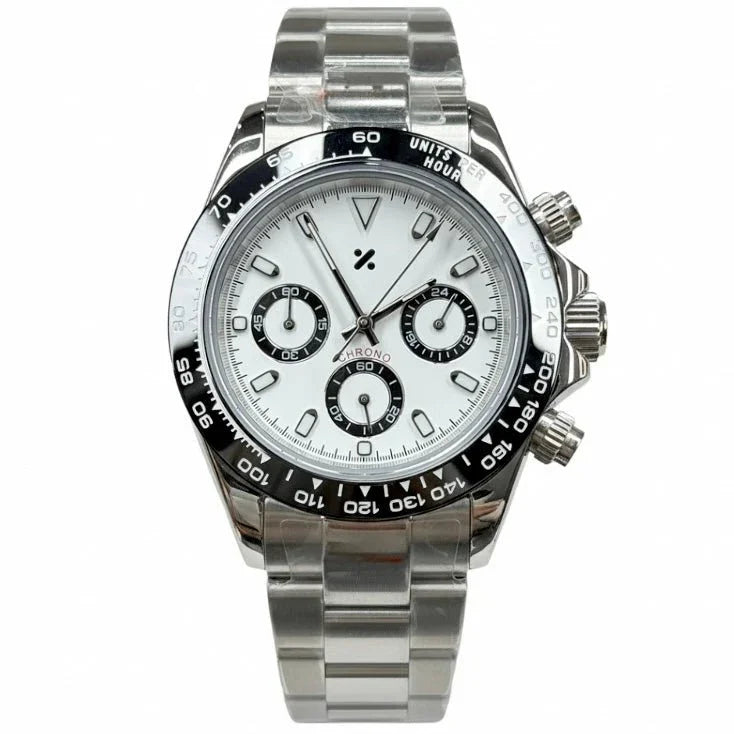 SEIKTONA | White Face VK63 Chrono - WB MOD WATCHES