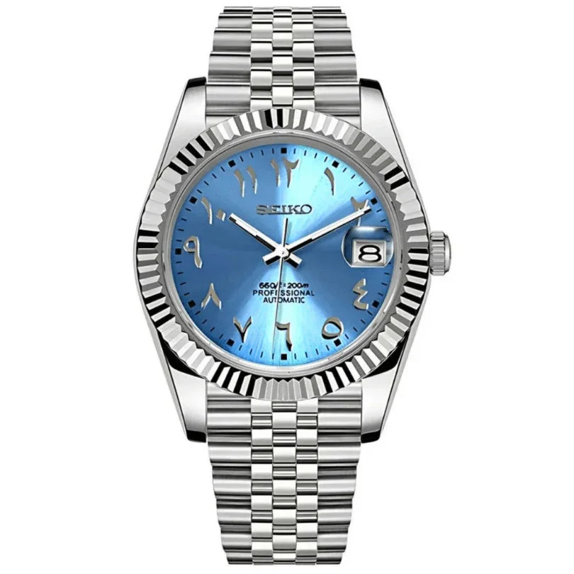 JUSTMOD | Arab Dial Ice Blue (36 / 39mm) - WB MOD WATCHES