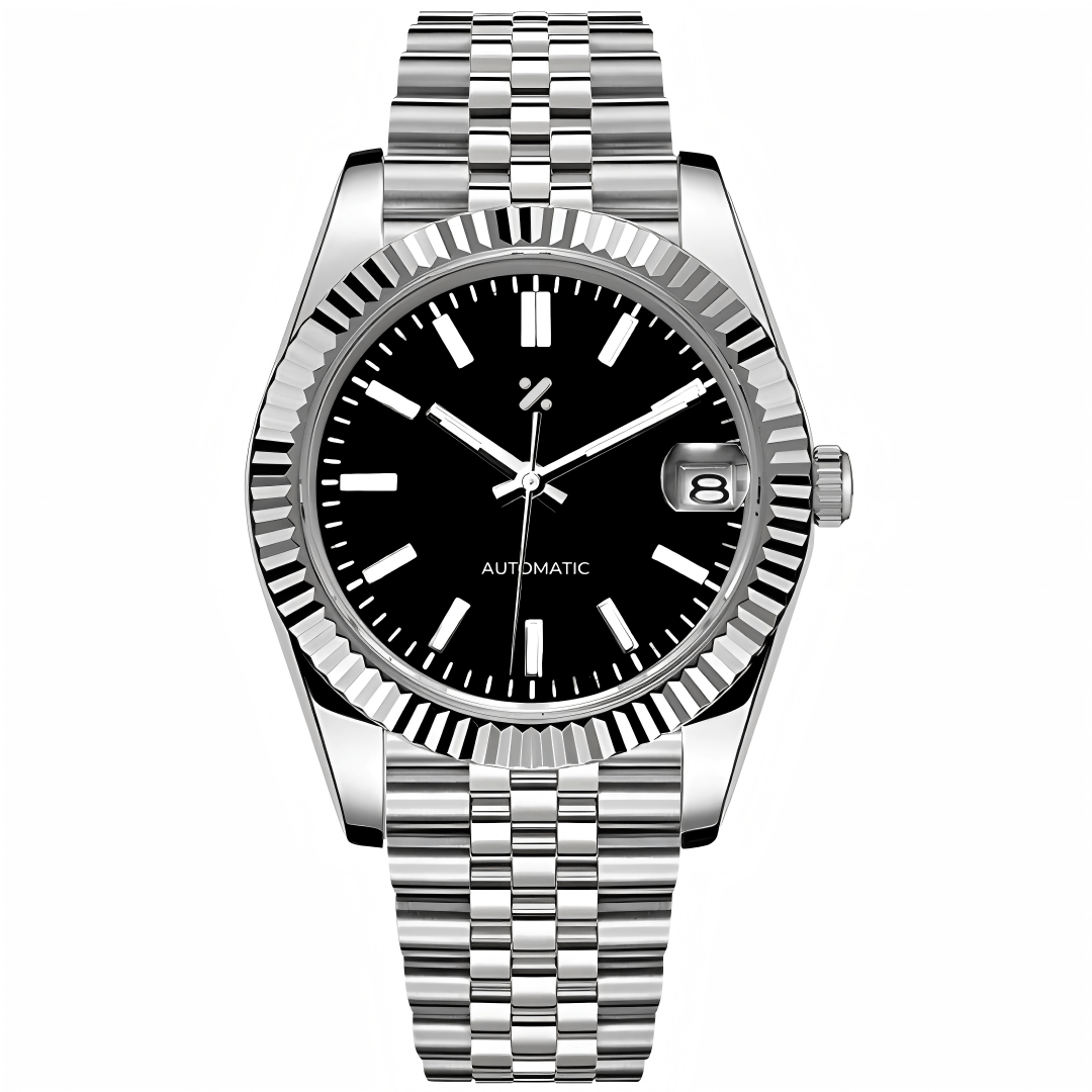 JustMod – NH35 Black Dial Automatic | Custom Seiko Mod – WATCHBRICK