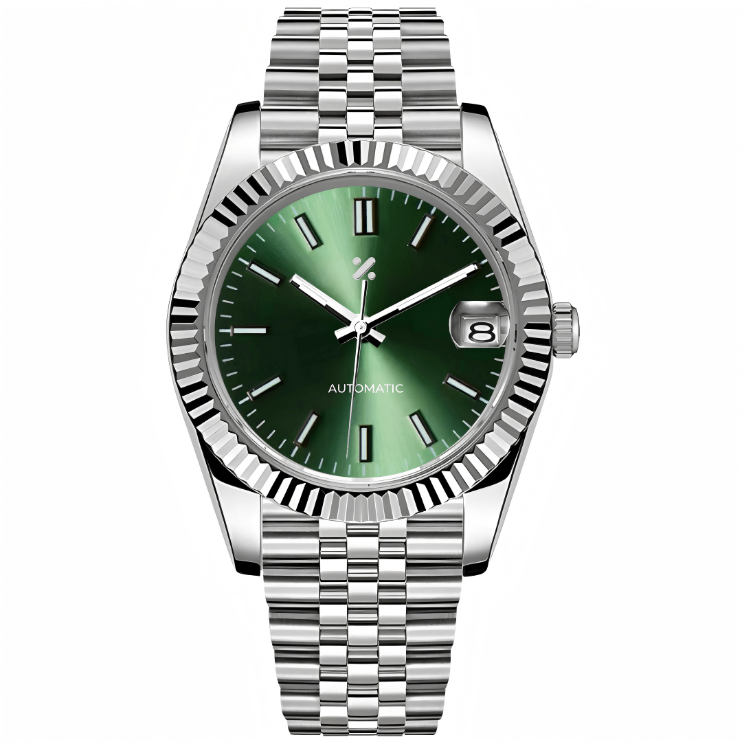 JUSTMOD | Emerald Fluted NH35 Date - WATCHBRICK