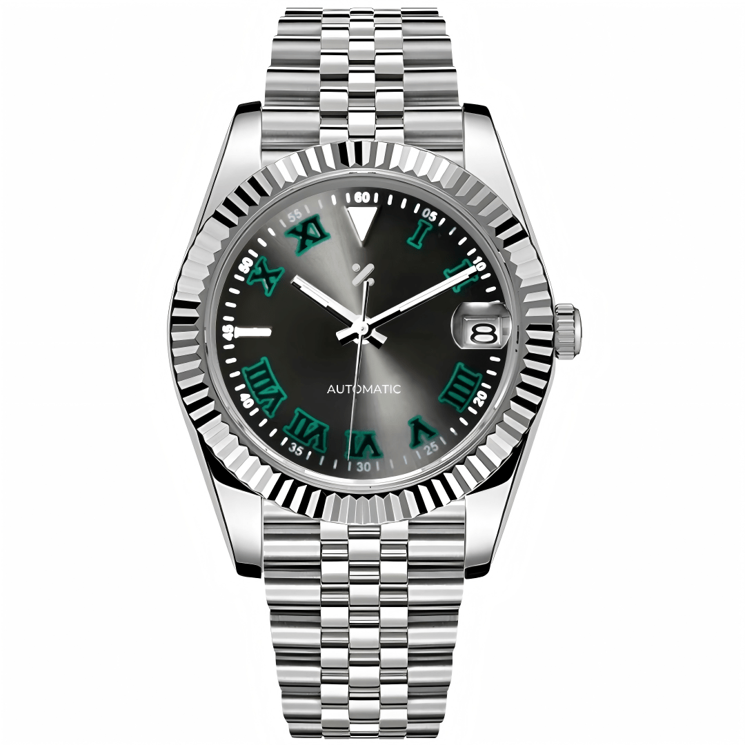 JUSTMOD | Green Roman NH35 Auto - WATCHBRICK