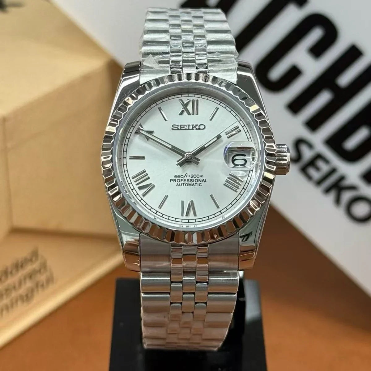 JUSTMOD | White Roman Dial Silver (36 / 39mm) - WB MOD WATCHES