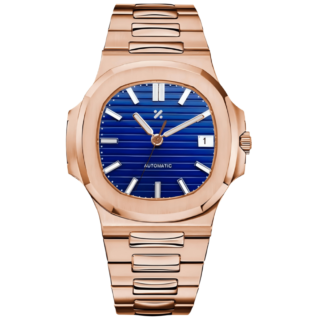 NAUTIKO | Blue Dial Rose Gold - WATCHBRICK