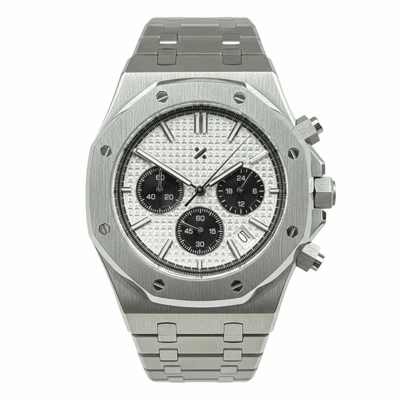 SEIKOAK | White Black VK63 Chrono Mod - WB MOD WATCHES