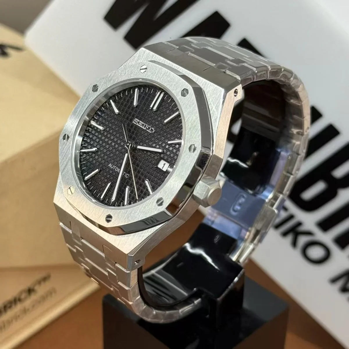 SEIKOAK | Monochrome NH35 - WB MOD WATCHES