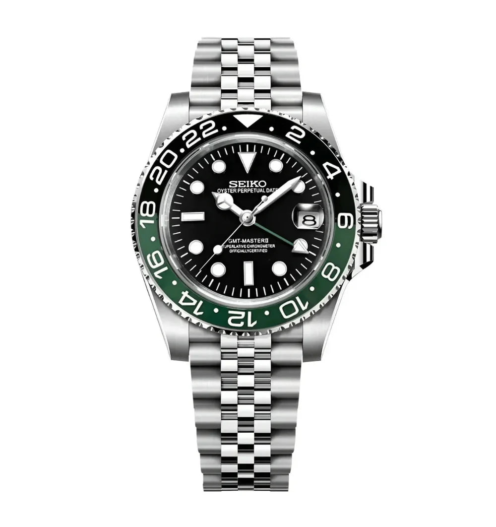 Sprite GMT – Seiko NH34 Dual - Time Mod - WATCHBRICK