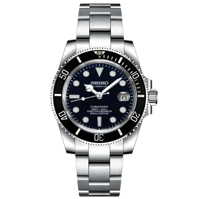 SUBMOD NH35 Black Submarine | Custom Seiko Mod Watches