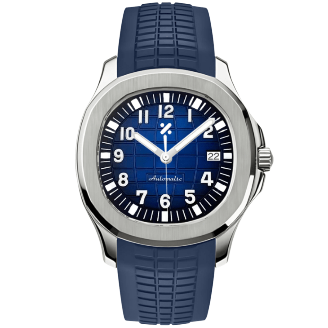 AQUAMOD | Blue Grid NH35 - WATCHBRICK