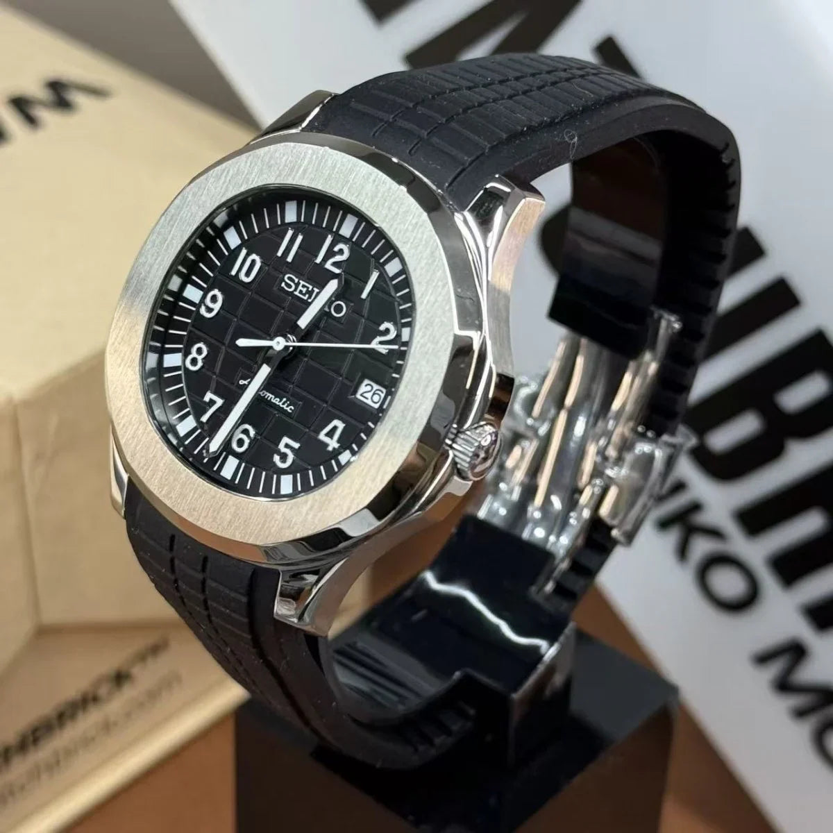 AUQAMOD | Shadow Black NH35 - WB MOD WATCHES