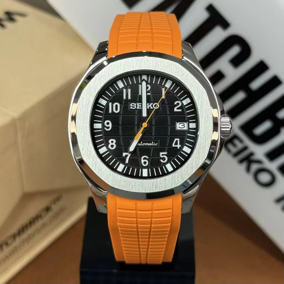 AUQAMOD | Volcano Orange NH35 - WB MOD WATCHES
