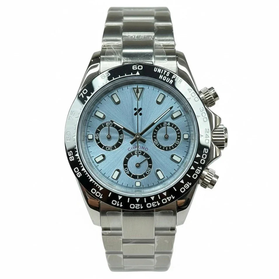 SEIKTONA | Ice Blue VK63 - WB MOD WATCHES