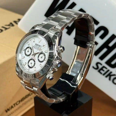 SEIKTONA | Silver Panda VK63 - WB MOD WATCHES