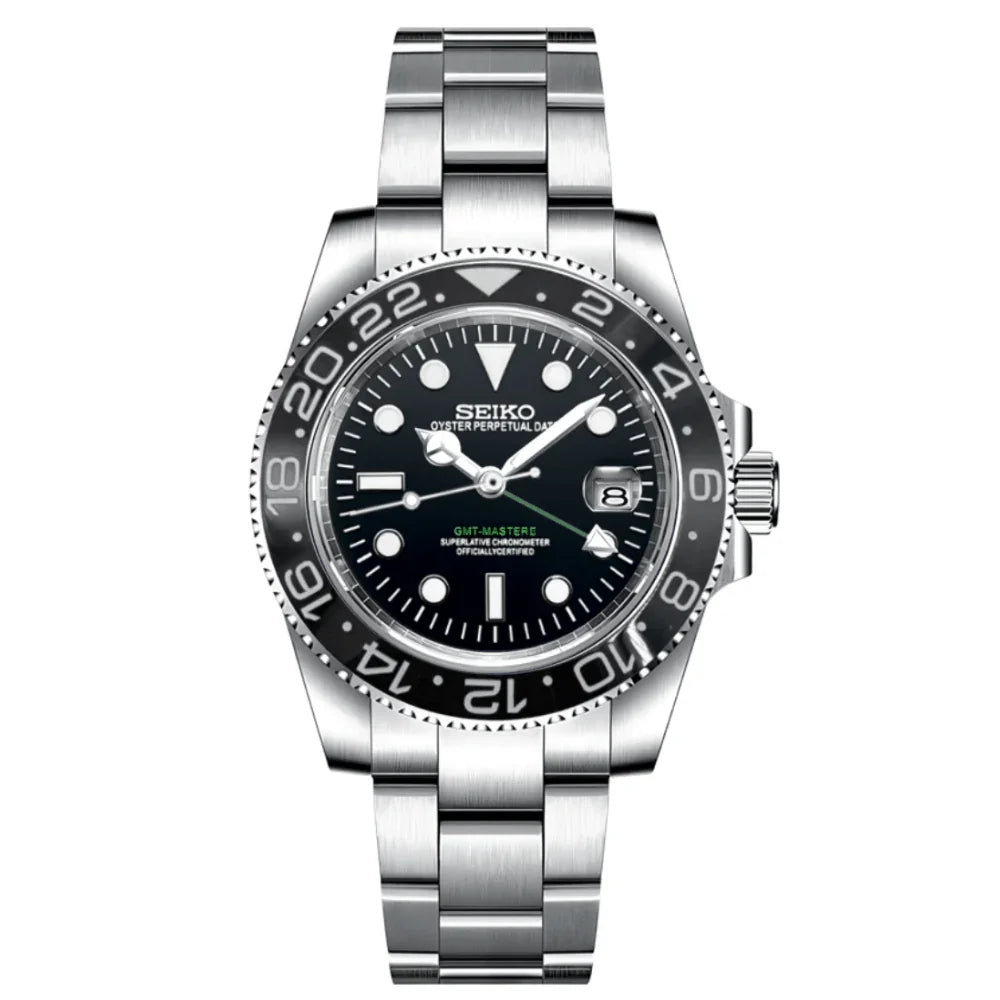 GMTMOD | Black Bezel NH34 - WB MOD WATCHES