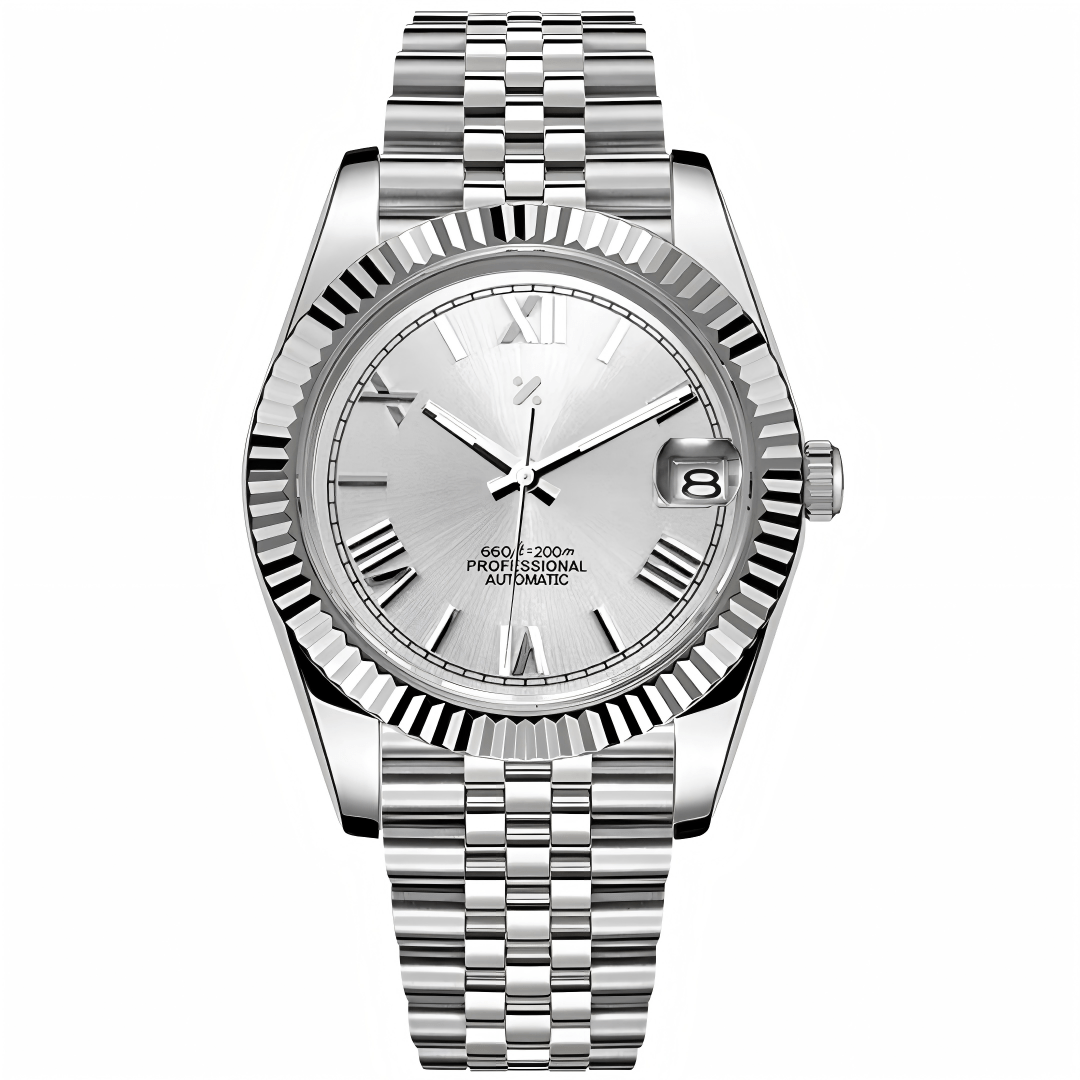 JUSTMOD | White Roman Dial Silver (36 / 39mm) - WATCHBRICK