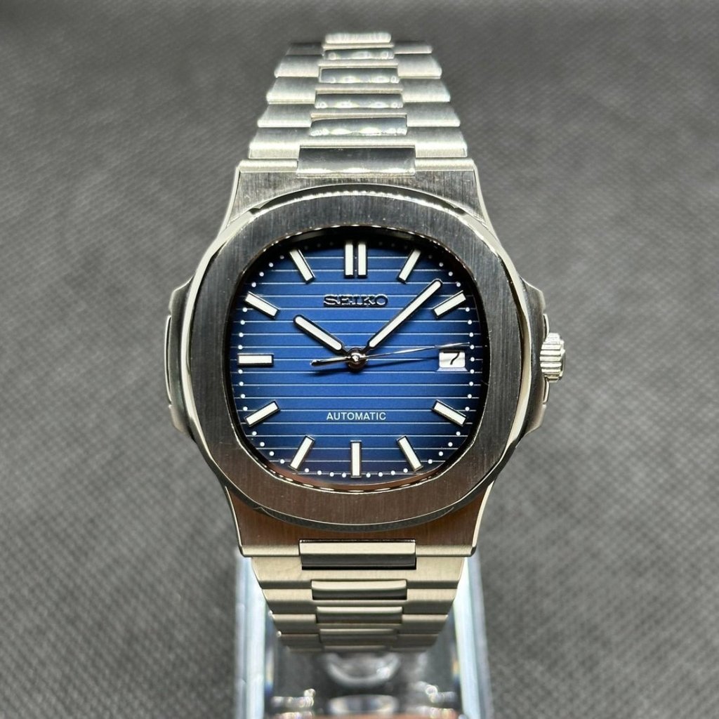 Nautilus Mod – NH35 Seiko Automatic (Royal Blue Edition) - WATCHBRICK