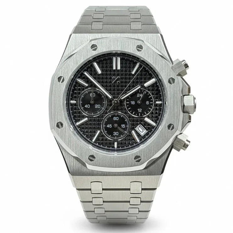 SEIKOAK | Black Chronograph VK63 - WB MOD WATCHES