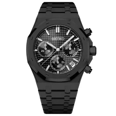 SEIKOAK | Stealth Chronograph All-Black VK63 - WB MOD WATCHES