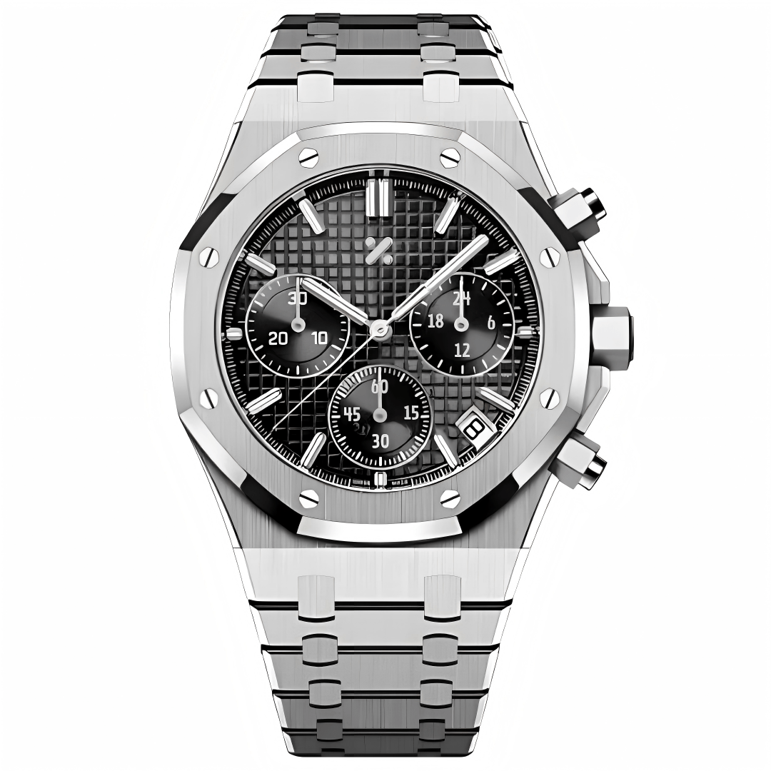 SEIKOAK | Black Chronograph VK63 - WATCHBRICK