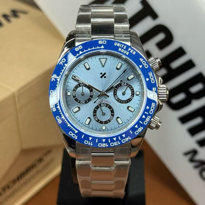 SEIKTONA | Blue Bezel Panda VK63 - WB MOD WATCHES