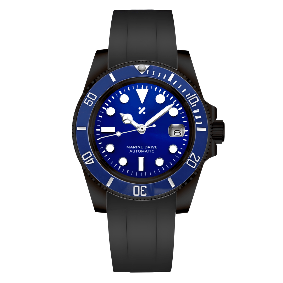 SUBMOD | Blue Black Sub NH35 Rubber - WATCHBRICK