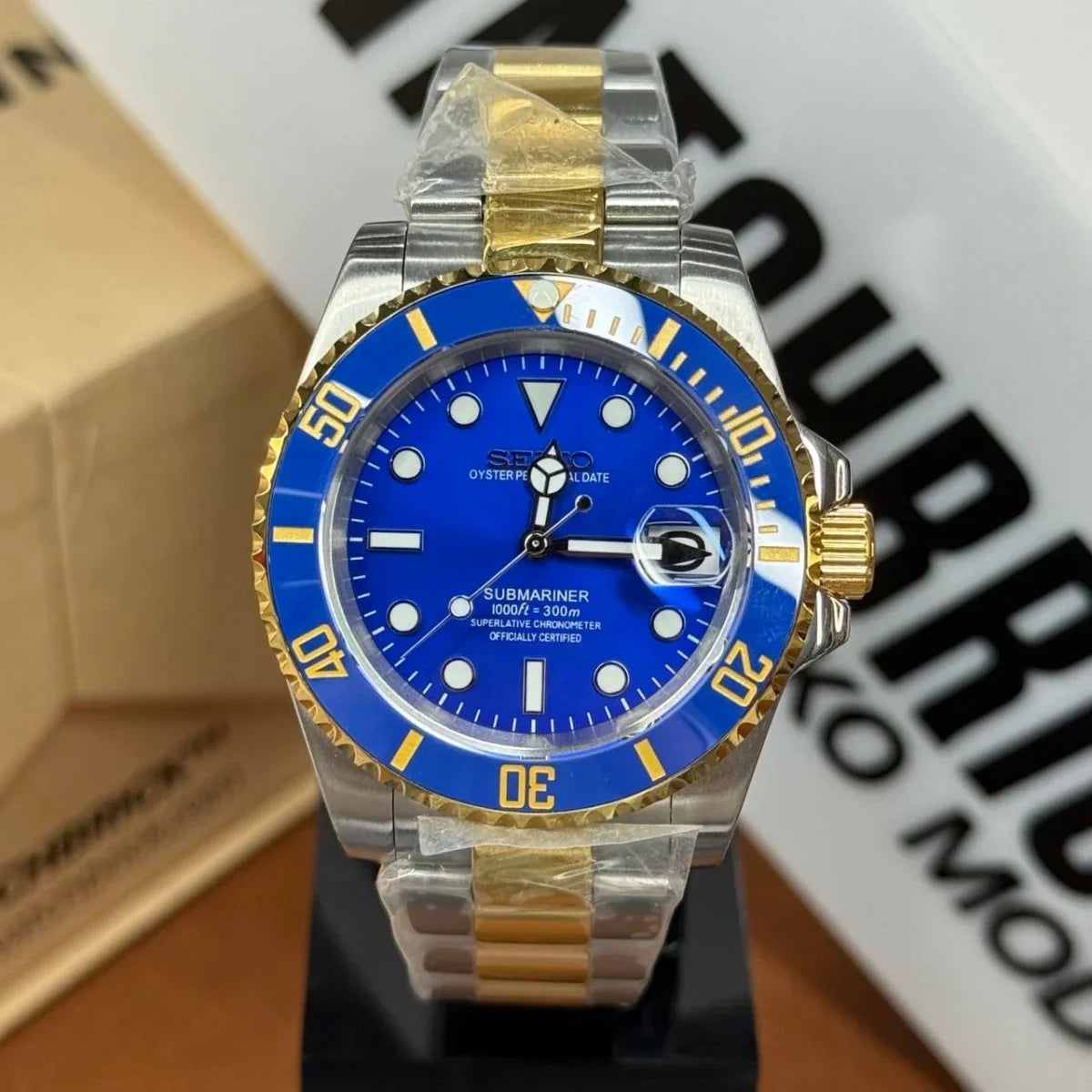 SUBMOD | Marine Blue Two-Tone - WB MOD WATCHES