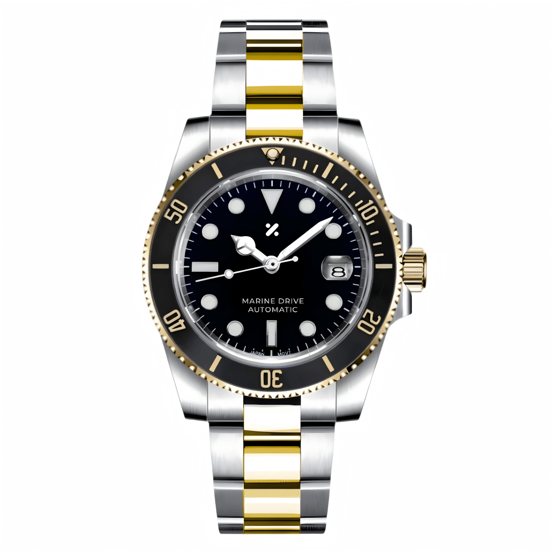 SUBMOD | Two - Tone Gold Black Sub - WATCHBRICK